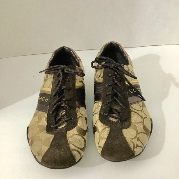 Coach Shoes - 🌺Coach Sneakers. Size 7.5 Jamie Brown Tan C Logo